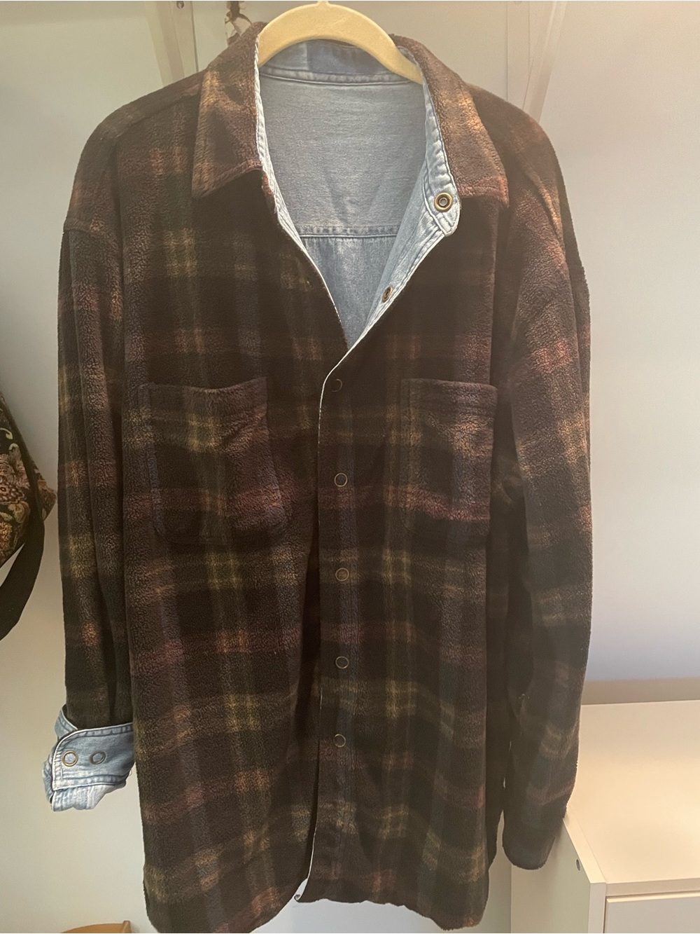 Wolverine men’s Denim flannel reversible Jacket - 2 or 3XL